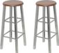 Maison Exclusive - 2 tabourets de bar, cadre en métal avec assise en MDF