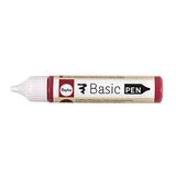 Rayher 38891287 Basic pen, fles 28ml, klassiek rood