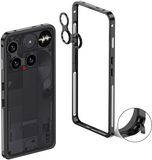 Merkloos Nothing Phone (3) Metalen Hoesje Frame met Camera Protector - Zwart