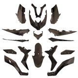 one by Camamoto Kit bekledingset zwart glanzend voor Yamaha X-max 125-250-400 cc (2017-2022) - 16 stuks