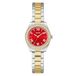 Guess Dames polshorloge MINI Luna, bicolor roestvrij stalen armband, mineraal glas, rode wijzerplaat, 3 bar, diameter behuizing: 30 mm, GW0841L8