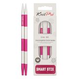 KnitPro SmartStix verwisselbare breipunten 5.00mm Roze/Zilver