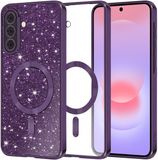 Techsuit Housse arrière de luxe à paillettes pour Samsung Galaxy A37 - Violet foncé