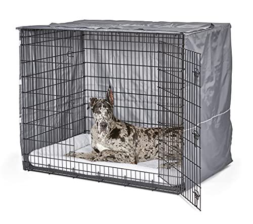 New World XXL Dog Crate Cover, Privacy Design for Midwest Ginormous Crates, Machine Washable, Gray, 54"