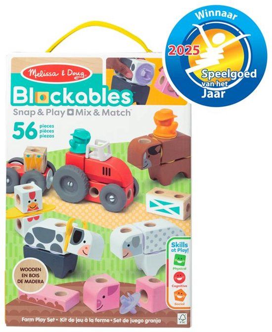 Melissa & Doug Blockables Boerderij speelset