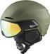 Alpina Alto Q Lite Skihelm Met Vizier 2023 | Olive Matt | Quatroflex Lite Morror (Cat. 2) | Maat: 51 - 55 cm