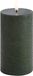 Uyuni Lighting Bougie cylindrique à LED, 15 cm, vert olive, en cire véritable