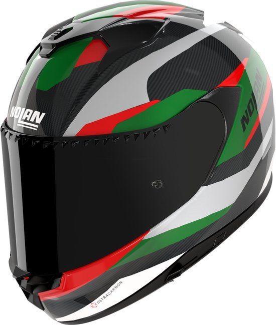 Nolan X-904 Ultra Carbon Calibro Helm - Integraalhelm - Maat S - Zwart/rood/groen