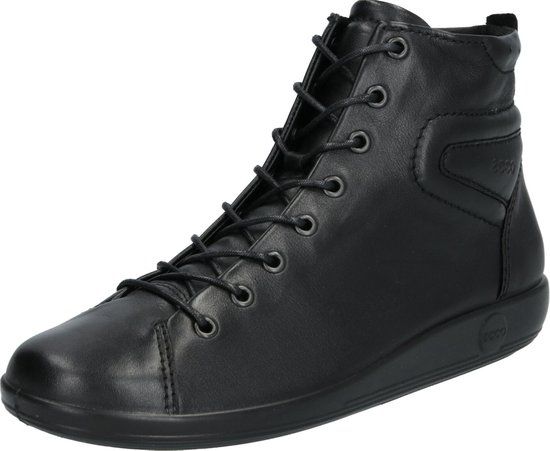 ECCO SOFT 2.0 dames Veterboot - Zwart - Maat 38