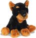 Suki Gifts Doberman knuffel - 13 cm - zwart/bruin