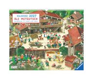 Ali Mitgutsch 2027: Wandkalender 52x42,5 cm mit 12 Illustrationen und deutschem Kalendarium