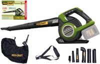 Procraft VB20 accu-bladblazer en -bladzuiger 40 V (2x 20 V) Brushless Solo