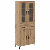 vidaXL Highboard Artisan Eikenhout 69,5 x 34 x 180 cm