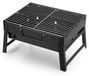 Merkloos Picknickgrill houtskool - Draagbaar - Roestvrij staal - 400 x 270 x 200 mm - Voor tuin, terras en camping