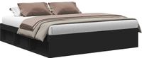 vidaXL Cadre de lit Noir 180x200 cm Super King Size