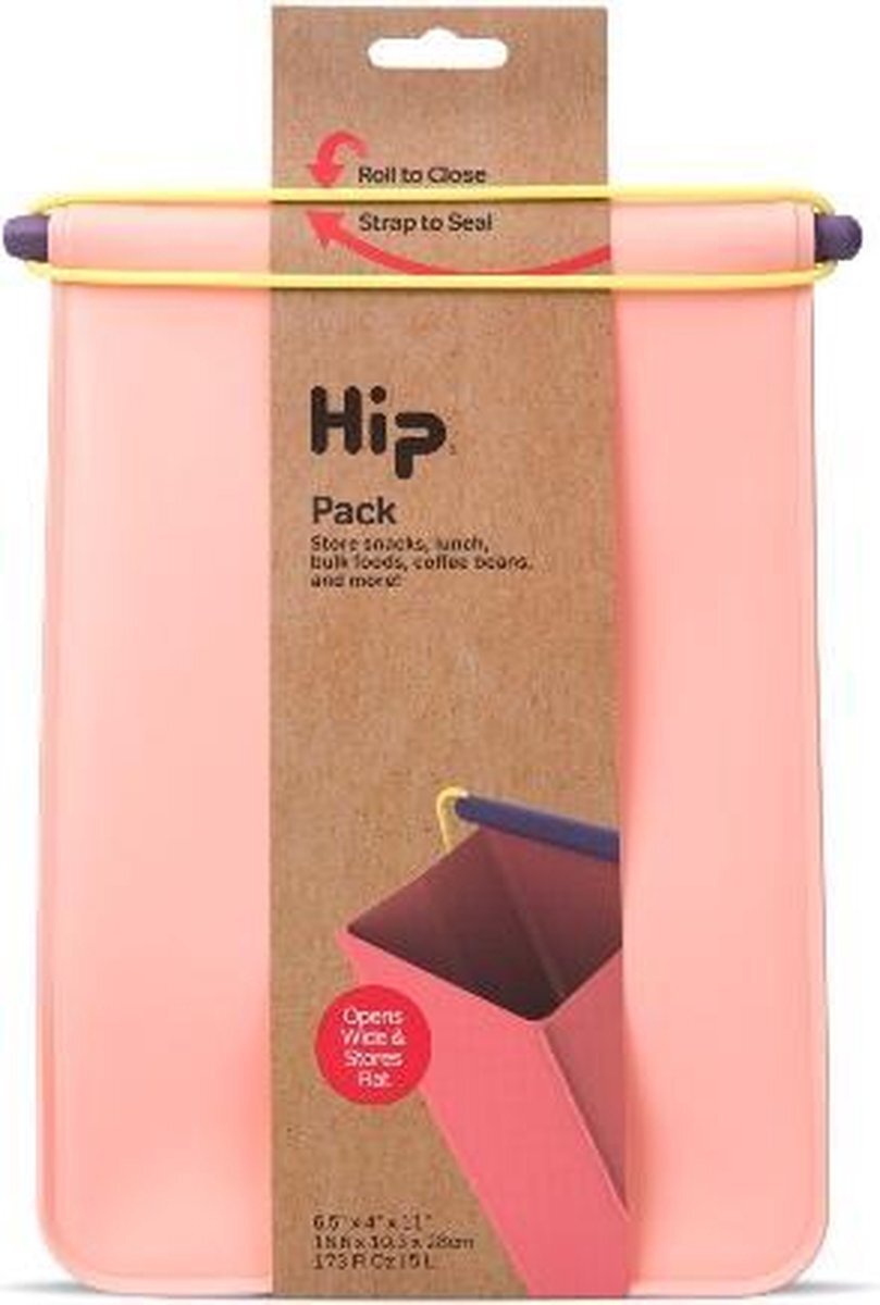 Hip Pack Groot - Herbruikbare Lunchzak - Siliconen/Polypropyleen - Roze