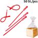 Westmark 50 universele kabelbinders, herbruikbaar, lengte: 12 cm, kunststof, rood