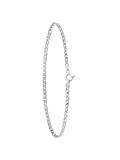 Lucardi Dames Armband dubbele gourmetschakel - Echt Zilver - Armband - Cadeau - 19 cm - Zilverkleurig