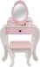 Bandits & Angels Kinder Kaptafel Julia Wit Roze Met Spiegel
