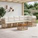 Maison Exclusive - Ensemble de jardin 7 pièces. Polyrotin aspect naturel et crème