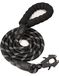 GEIT 2/4/5/6FT Hondenriem, Heavy Duty Touwriemen, Reflecterende Nylon Huisdier Lood met Aluminium Quick Release/Locking Tactische Kikker Clip voor Kleine Middelgrote en Grote Honden, Zwart, 1/2 inch