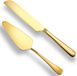 Sans marque Couteaux et serviteurs pour gâteau de mariage plaqué titane acier inoxydable ensemble de découpe de gâteau serveur de gâteau.