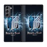Beschermhoes Samsung Galaxy S21 Plus Beschermhoes, Manga Attack Titan, Zwart