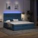 Maison Exclusive - Cadre de lit ottoman avec matelas bleu 180x200 cm tissu