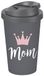 Infinite by GEDA LABELS MOM Coffee to go beker, kunststof, grijs, 9 x 9 x 17 cm