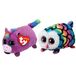 TY - Knuffel - Teeny s - Rosette Unicorn & Hootie Owl - 2023 - Meerkleurig
