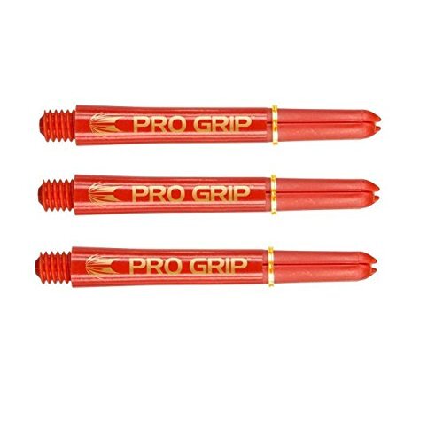 Target Pro Grip Dartschacht rood/goud intermediate 43 mm, Bunting Gen2, 1 set = 3 stuks