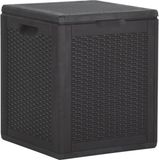 vidaXL Tuinbox 90 L PP rattan zwart