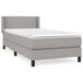vidaXL Boxspringbed met matras, stof, lichtgrijs, 100x200 cm