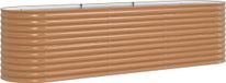 vidaXL Lit surélevé Marron Acier 320 x 80 x 81 cm