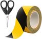 Famanu Bande de sécurité jaune/noir, 33 mètres x 5 cm – Étanche – Marquage pour remorques