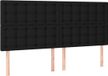 vidaXL Hoofdbord Zwart Stof 160x5x118/128 cm