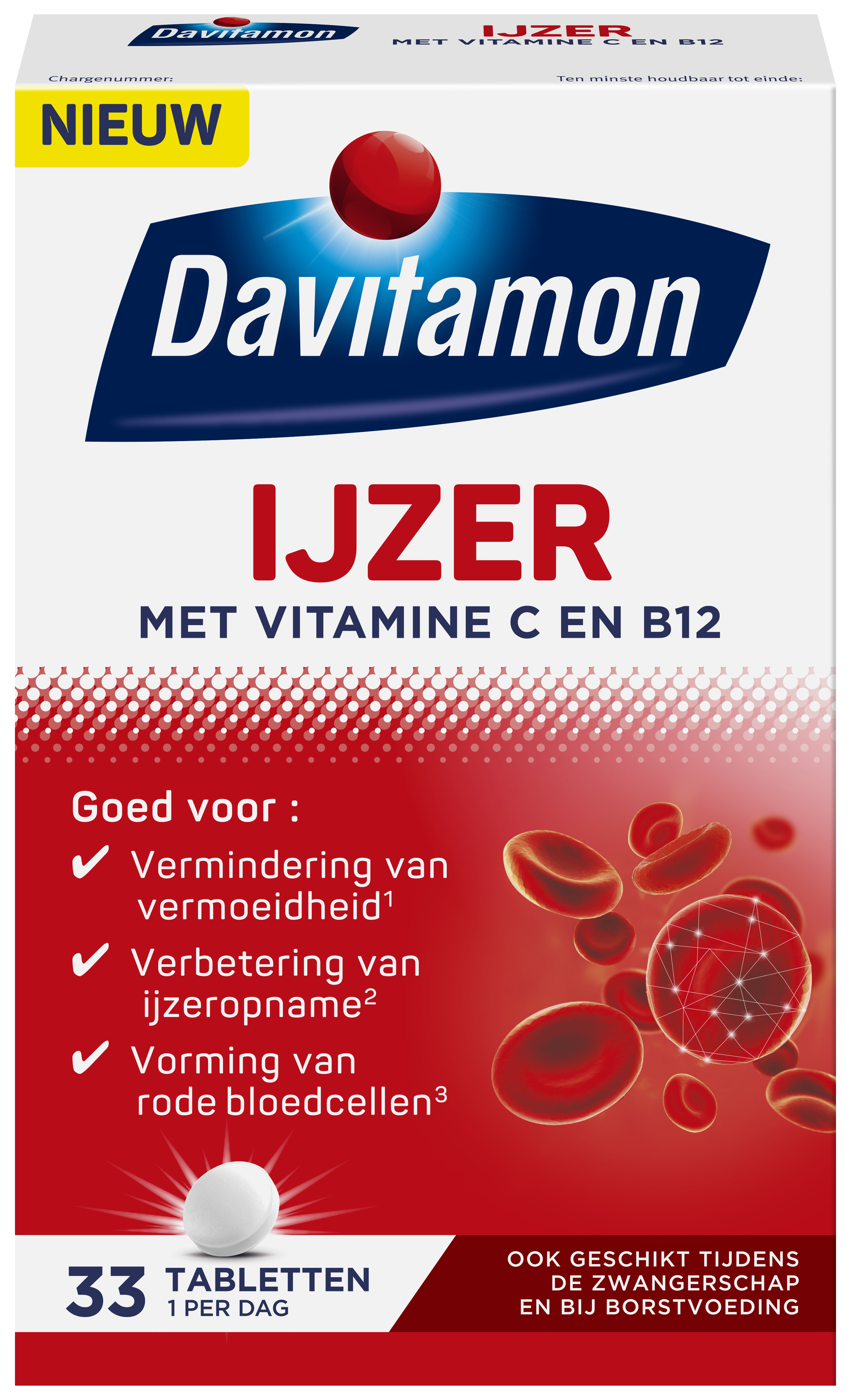 Davitamon Ijzer met Vitamine C en B12 Tabletten