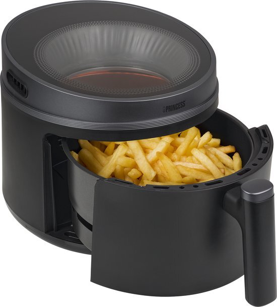 Princess Airfryer XL - Cyclonic Vision - 5L Heteluchtfriteuse - Skylight Kijkvenster en Digitaal Display - 8 Programma's en 1500W - Inclusief Grillrek en Shake Reminder - 182270