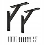 Fest 2x Zwarte Aluminium Plankdragers Loft 180mm