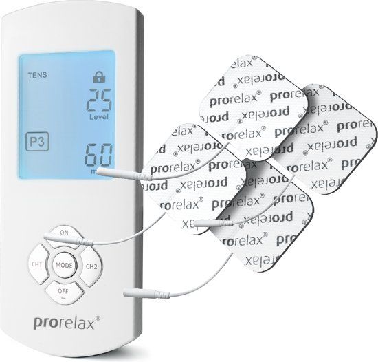 Prorelax TENS + EMS Duo Comfort-Apparaat - Natuurlijke Therapie Voor Chronische Pijn En Spieropbouw, Therapiemodus