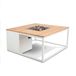 Cosi Fires Cosiloft 100 Lounge Vuurtafel - Wit/Teak - 100x100cm