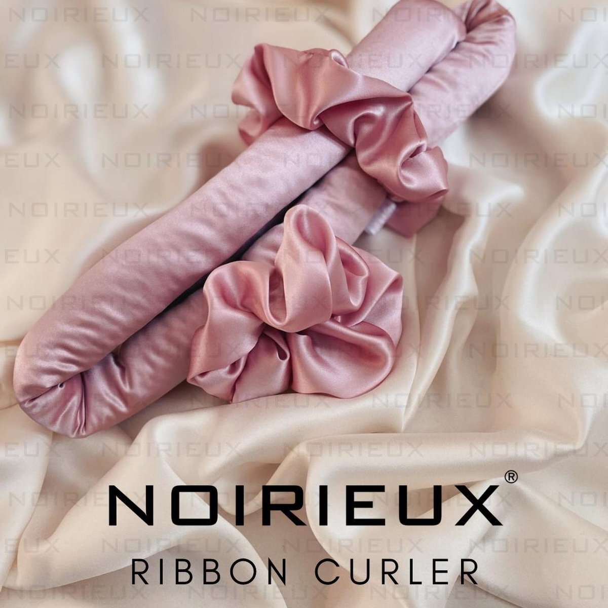 NOIRIEUX® Heatless curls - Heatless Haarkruller - Zijde haarkruller - Heatless curling ribbon silk – Roze