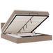 vidaXL Lit plateforme avec matelas et éclairage LED, marron cappuccino, 160x200 cm