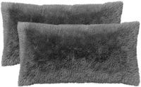vidaXL - Taie d'oreiller - 2 pièces - HEERLEN - Gris clair - 40 x 70 cm - PV Fleece