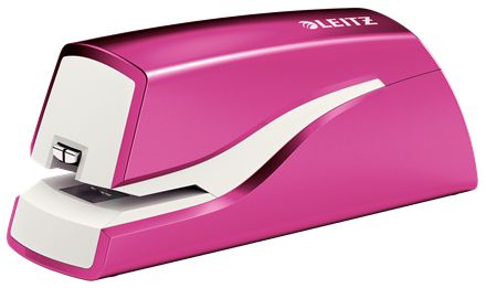 Leitz NeXXt WOW Elektrische Nietmachine - Roze/Wit - 10 vel - Op Batterijen