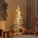 Prolenta Maison Exclusive Kerstboom van hout, klaar om te decoreren, 90 cm, massief grenenhout