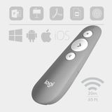 Logitech R500 Draadloze presenter - Bluetooth/RF - Grijs