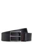 HUGO Leren Riem Geek Sz35 Leather Belt W100 Black Zwart
