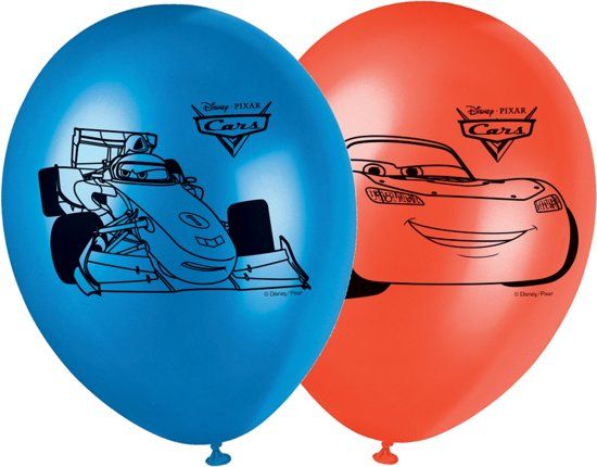 Cars™ 8 ballonnen - Feestdecoratievoorwerp