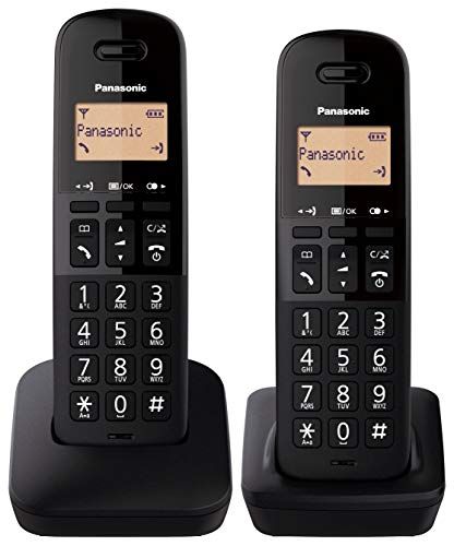 Panasonic KX-TGB612 Duo draadloze telefoon, oproepblokkering, 18 uur spreektijd, 200 uur stand-by, 50 contacten, valweerstand, zwart